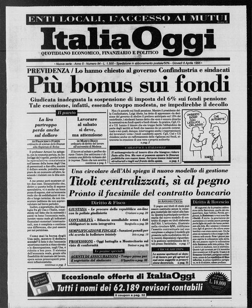 Italia oggi : quotidiano di economia finanza e politica